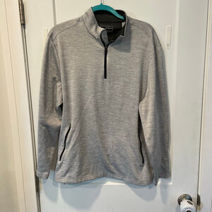 Jack Nicklaus Men's Large Activewear 1/4 Zip Pullover Gray Golf